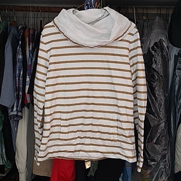 J. Crew Funnel Neck Striped Pullover - Picture 2 of 9